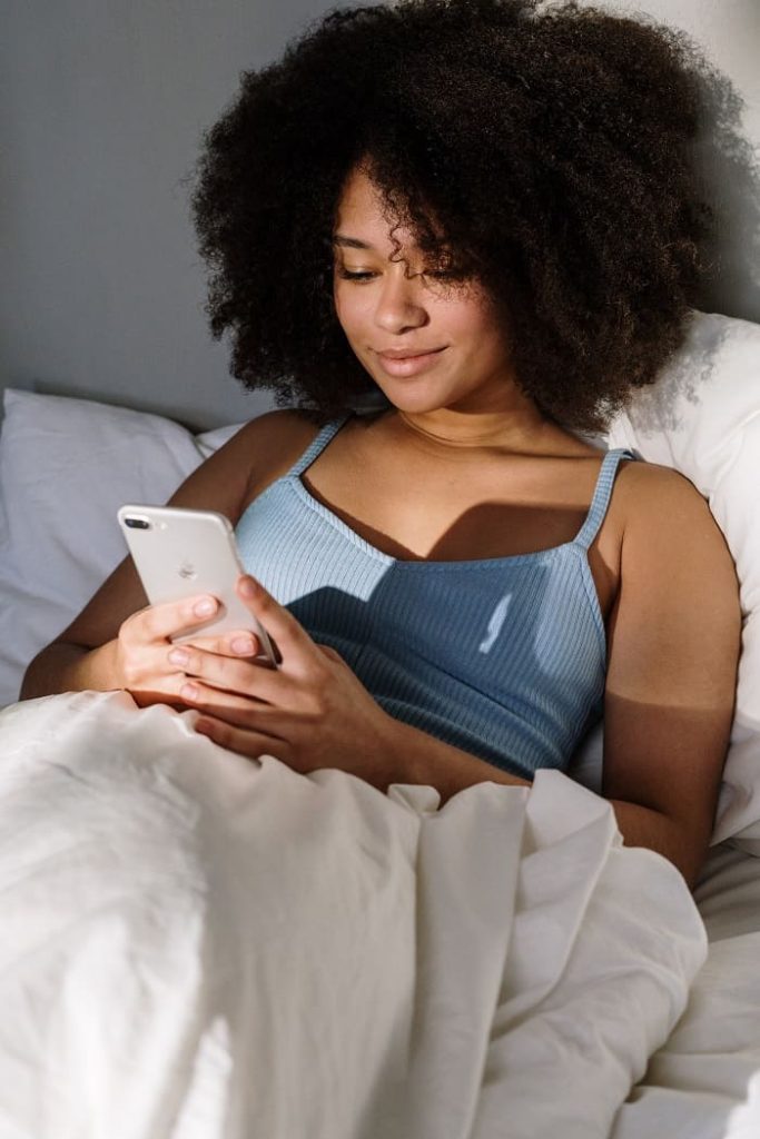 Girl Sending Good Morning Captions for WhatsApp